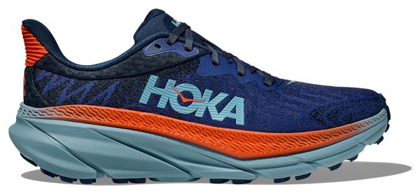 Hoka Challenger 7 Trail Running Shoes Blue Red