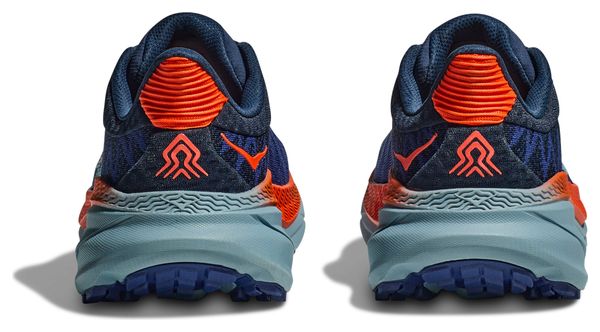 Hoka Challenger 7 Trailrunning-Schuh Blau Rot