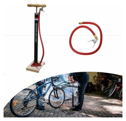 Pompe à Vélo Vintage Tornade - Gros Diamètre 3cm - Fabrication Française