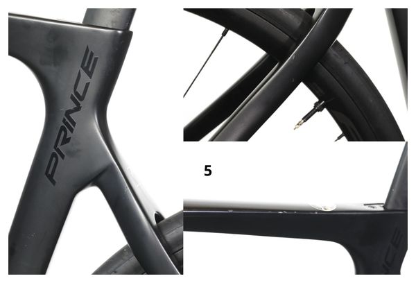 Producto renovado - Bicicleta de carretera Pinarello Prince T700 Shimano Ultégra DI2 12V Negro mate 2022