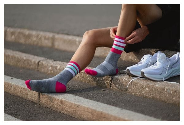 Incylence Merino Strive Socks Grey/Pink