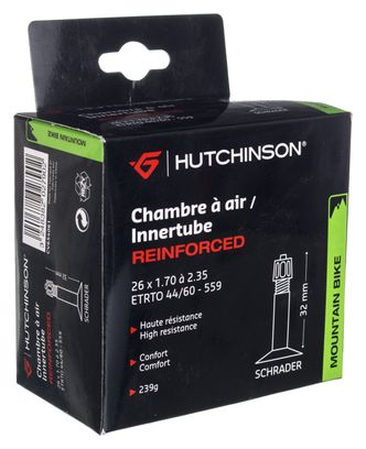 Hutchinson Reinforced butyl tube 26 * 1.70 2.35 Big Schrader Valve (each)