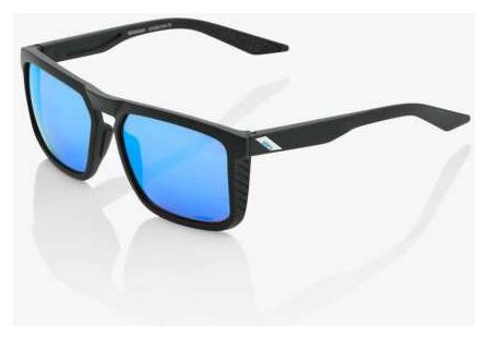 100% Renshaw Matte Black Brille HiPER Blue Multilayer Lens Mirror / Schwarz / Blau