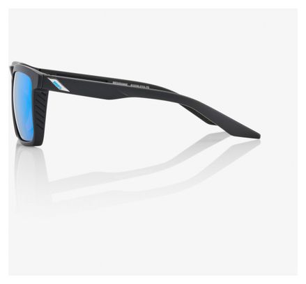 Lunettes 100% Renshaw Matte Black HiPER Blue Multilayer Mirror Lens / Noir / Bleu