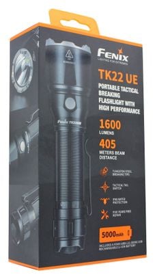 Lampe de poche à DEL Fenix TK22UE de 1 600 lumens avec batterie rechargeable de 5 Ah avec port de chargement USB-C
