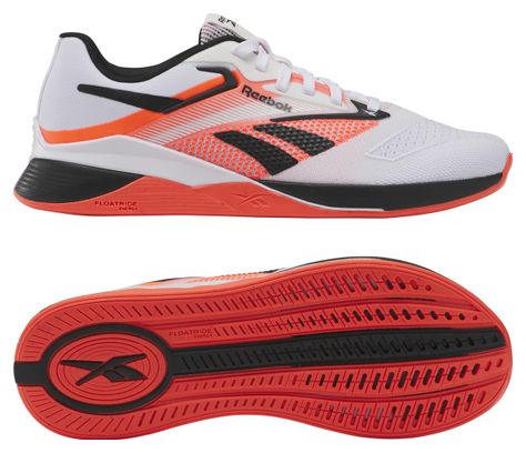 Scarpe da cross training Reebok Nano X4 da donna Bianco/Nero/Arancione