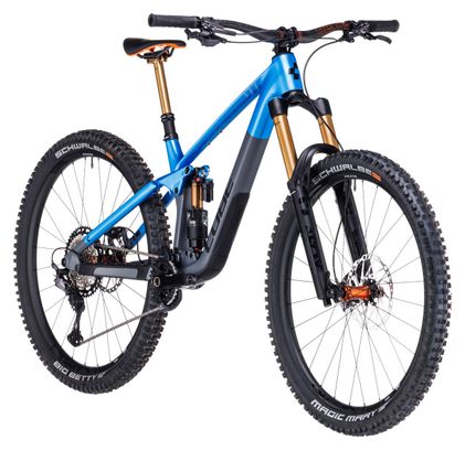 VTT Tout-Suspendu Cube Stereo One77 C:68X SLX 29 Shimano Deore XT 12V 29'' Bleu Gris Actionteam 2023