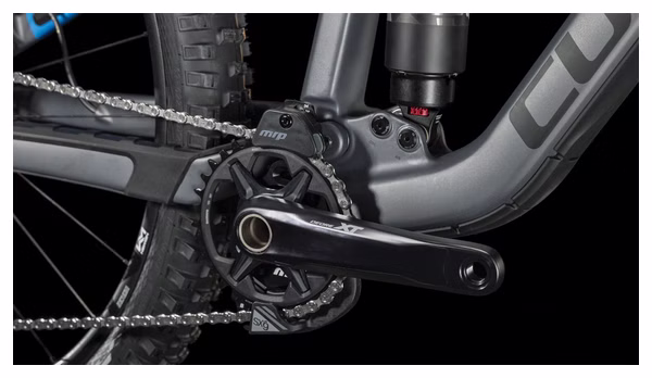 Cube Stereo One77 C:68X SLX 29 Full Suspension MTB Shimano Deore XT 12S 29'' Actionteam Blau Grau