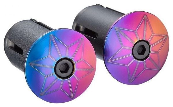 Supacaz Star plugz anodized - oil slick