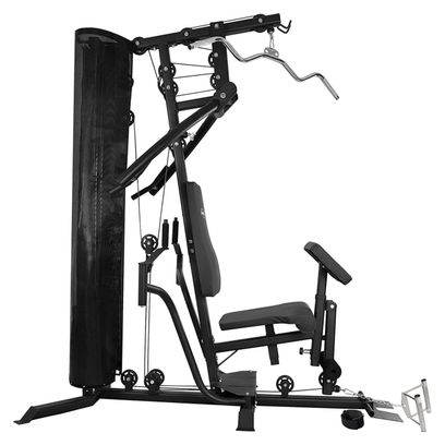 Station de musculation multifonction avec poids de 65 7 kg presse de poitrine butterfly preacher curl barre latissimus câbles banc d haltérophilie complet appareil de fitness gym