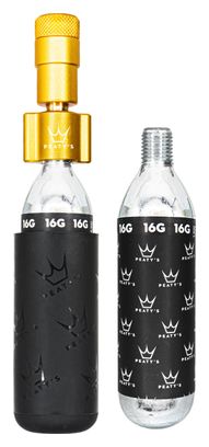Gonfiatore CO2 Peaty's Holeshot Road/Gravel Gold + 2 cartucce CO2 (16g)