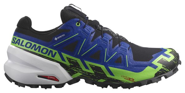 Chaussures de Trail Unisexe Salomon Spikecross 6 Gore-Tex Noir/Bleu/Vert