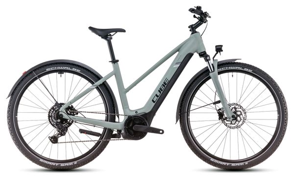 VTC Électrique Cube Nuride Hybrid Performance 625 Allroad Trapeze Shimano Cues 9V 625 Wh 29'' Gris Vert Swamp 2025