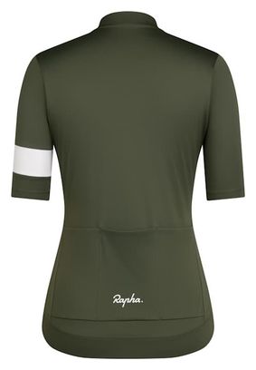 Rapha Core Jersey Trikot Grün/Weiß Damen