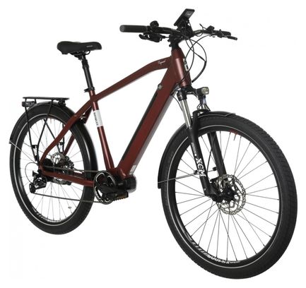 Bicyklet Raymond Electric City Bike Shimano Acera 9S 504 Wh 27.5'' Bordeaux Red