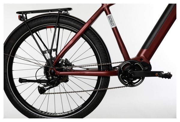 Bicyklet Raymond Elektro-Stadtfahrrad Shimano Acera 9S 504 Wh 27.5'' Bordeaux Rot