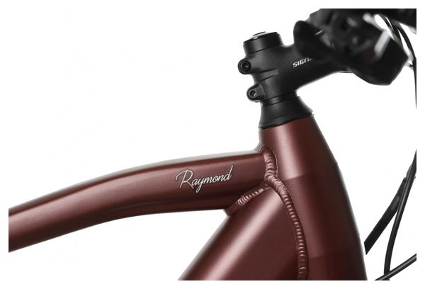 Bicyklet Raymond Electric City Bike Shimano Acera 9S 504 Wh 27.5'' Bordeaux Red