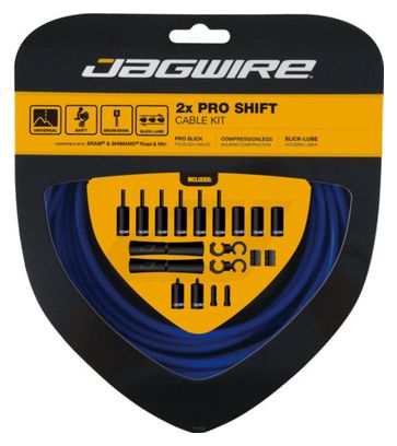 Kit Câbles et Gaine Jagwire 2x Pro Shift Kit Bleu
