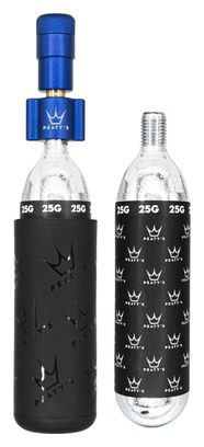Peaty's Holeshot MTB CO2 Inflator Dark Blue + 2 CO2 Cartridges (25g)