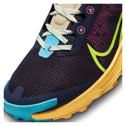 Zapatillas Trail Running Nike React Terra Kiger 9 Azul Amarillo Mujer