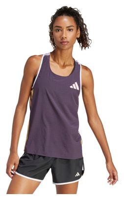 Women's adidas Performance adizero Promo Tank Black Pink