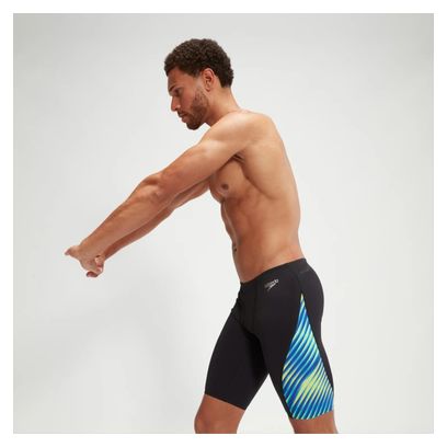 Speedo Jammer Allover Digital Zwempak Zwart / Blauw