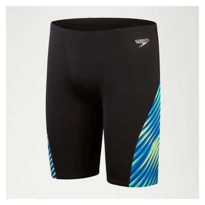 Speedo Jammer Allover Digital Zwempak Zwart / Blauw
