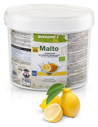 Bevanda energetica al limone e malto biologico Overstims 1,8 kg