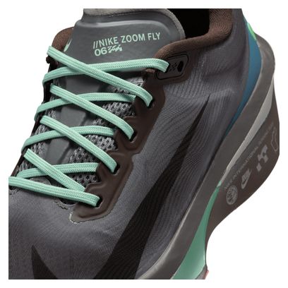Nike Zoom Fly 6 Running Shoes, Gray/Green, Men's