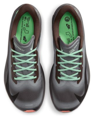 Nike Zoom Fly 6 Running Shoes, Gray/Green, Men's