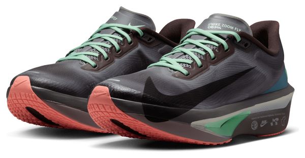 Nike Zoom Fly 6 Running Shoes, Gray/Green, Men's