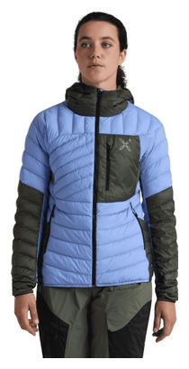 Chaqueta acolchada Montura Cielo con capucha, verde/morado, para mujer