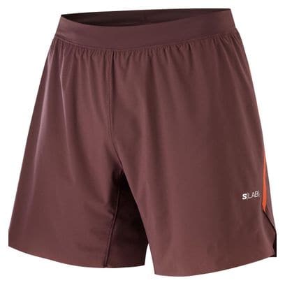 Short Salomon S/Lab Speed 7in Rouge Homme