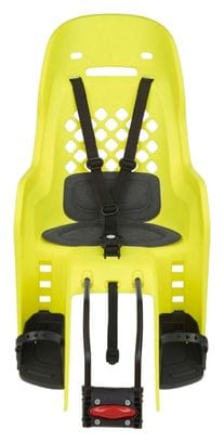 Porte bebe-siege enfant arriere Polisport a fixer sur cadre joy jaune fluo coussin gris (9 a 22kgs) homologue en 14344