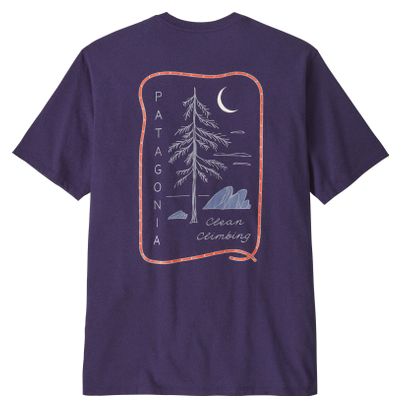 Patagonia Clean Climb Roots Responsibili-Tee Violett T-Shirt für Männer