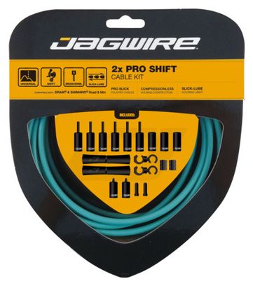 Jagwire 2x Pro Shift Kit Celeste Blue