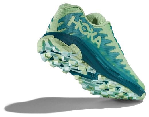 Hoka Femme Torrent 3 Grün Blau Trail Running Schuhe