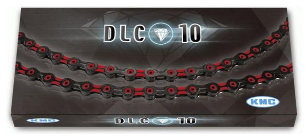 KMC Chain X10 SL DLC 116 enlaces 10S ?? Negro / Rojo