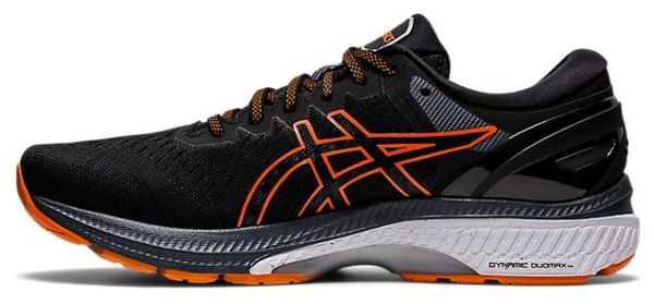 Asics Gel Kayano 27 Black Orange Running Shoes Mens