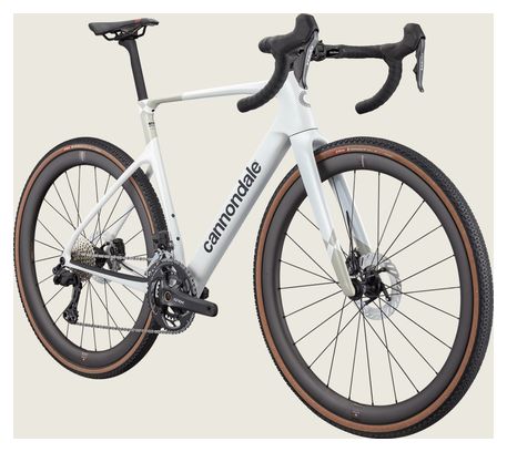 Bicicleta de gravel Cannondale SuperX 2 con Shimano GRX Di2 12 velocidades, 700 mm, color Cashmere/Blanco