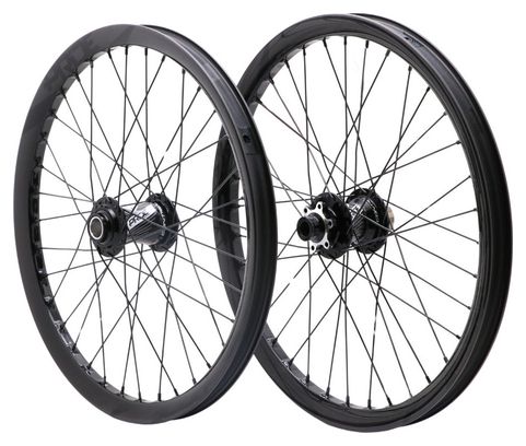 Pair of Pride Racing Wave CFR Control V2 20" (406) Wheels | 20x100 - 15x110 mm | 6 Holes | Gloss Black