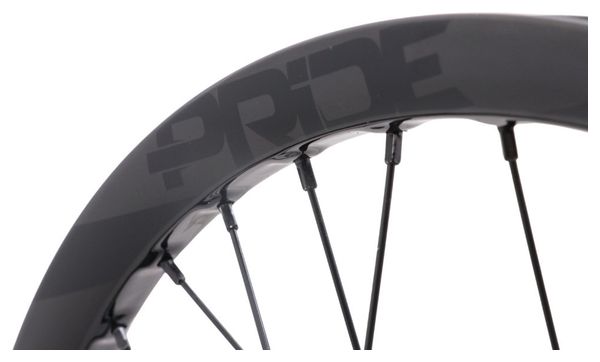 Pair of Pride Racing Wave CFR Control V2 20" (406) Wheels | 20x100 - 15x110 mm | 6 Holes | Gloss Black