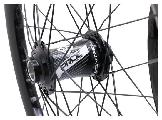 Pair of Pride Racing Wave CFR Control V2 20" (406) Wheels | 20x100 - 15x110 mm | 6 Holes | Gloss Black
