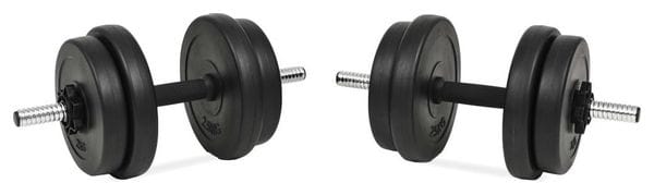 Haltères 14 pièces 20 kg poids barres disques fitness musculation biceps