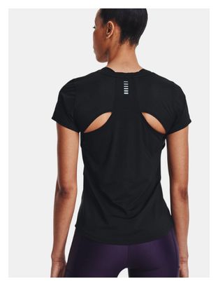 Camiseta de manga corta Under Armour IsoChill Run Negra Mujer