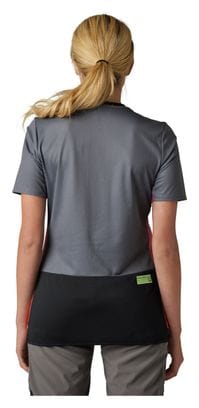 Fox Defend Race Women's Short Sleeve Jersey Grey