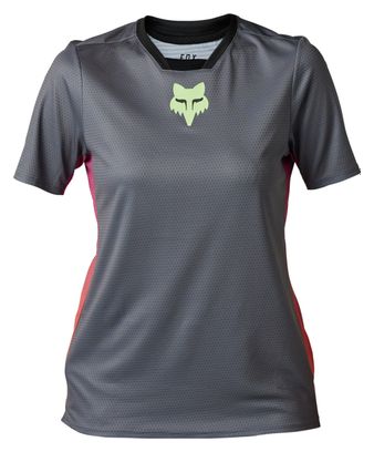 Maillot Manches Courtes Fox Defend Race Femme Gris