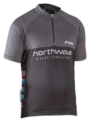 Northwave Force Evo Children's Short Sleeve Jersey Grey/Black