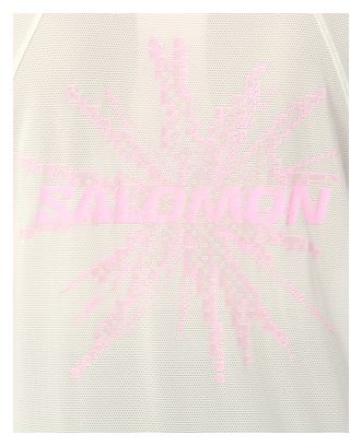 T-Shirt Running Salomon SHKout Core Graphic Blanc/Rose Femme