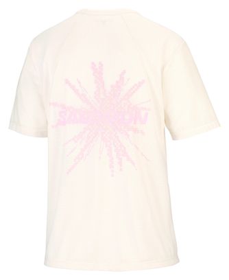 T-Shirt Running Salomon SHKout Core Graphic Blanc/Rose Femme